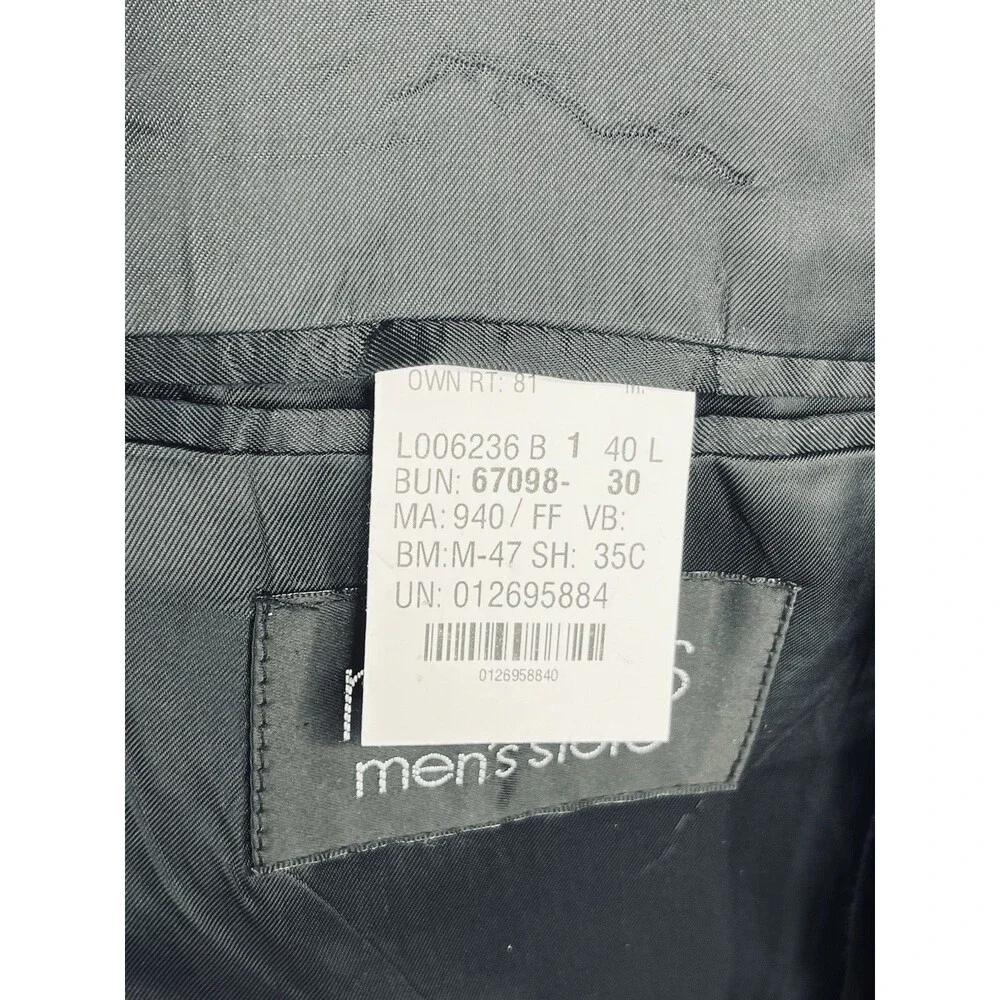 Ralph Lauren Chaps Blazer Jacket Men 40L Houndstooths 100% Pure Wool Sport Coat